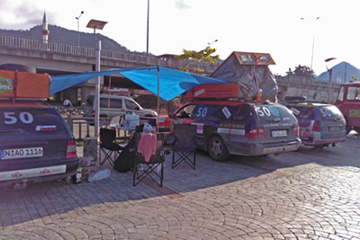 Camp am Parkplatz